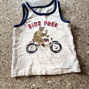 Ride Free Bear Graphic Tank Top